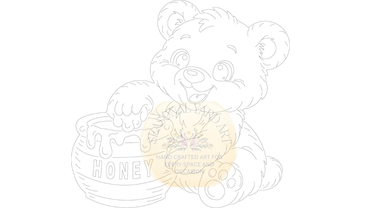 Bear n Honey Pot - Digital File Only