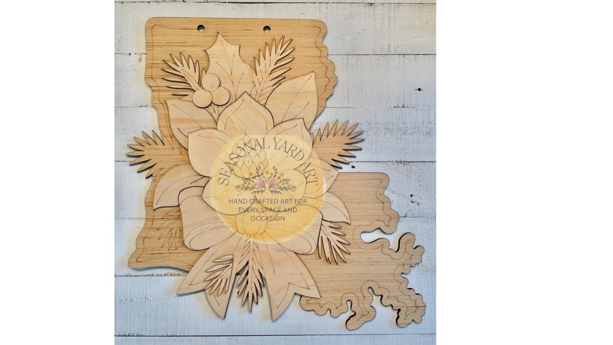Louisiana State Door Hanger - DIY you paint it yourself