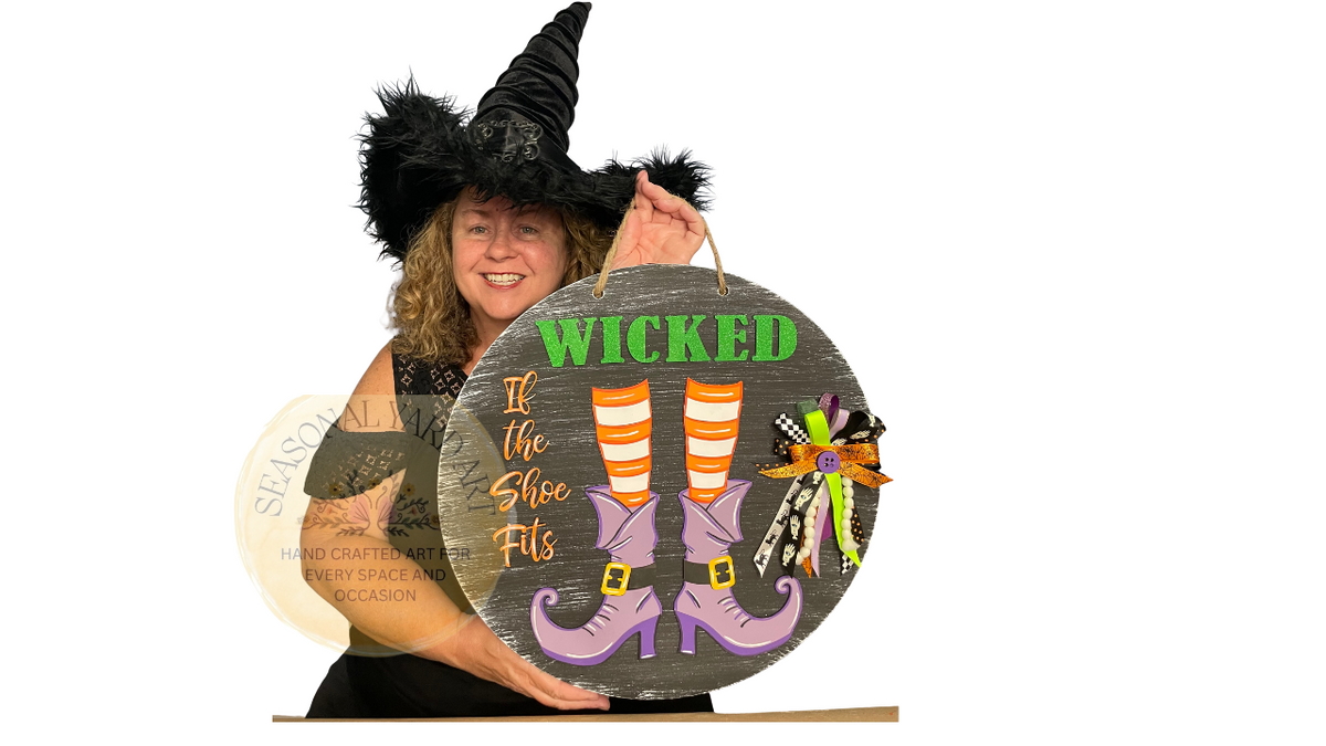 Witch Boots Door Hanger - DIY you paint it yourself