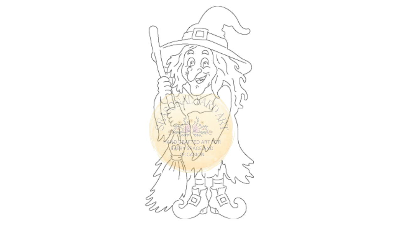 Witch with Broom (DIY - Digital file only)