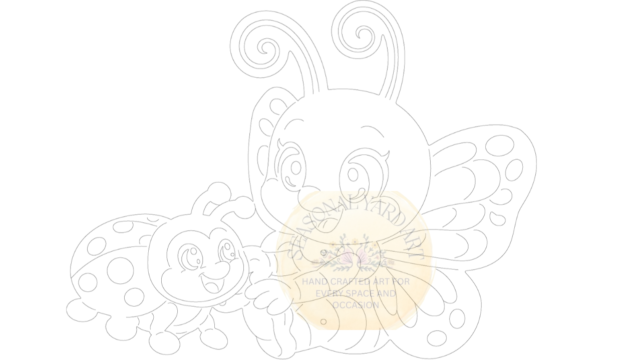 Butterfly and Lady Bug - Digital Template