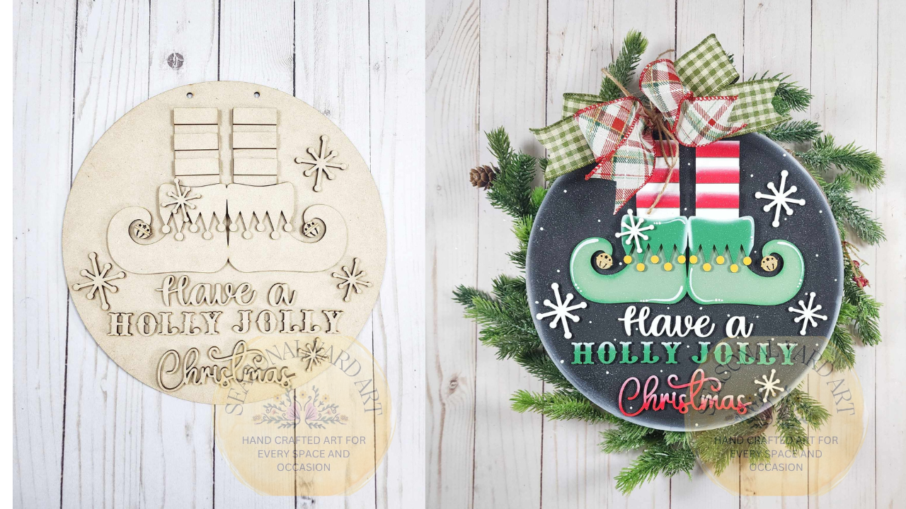 18" Elf Door Hanger  (DIY - You paint them yourself)