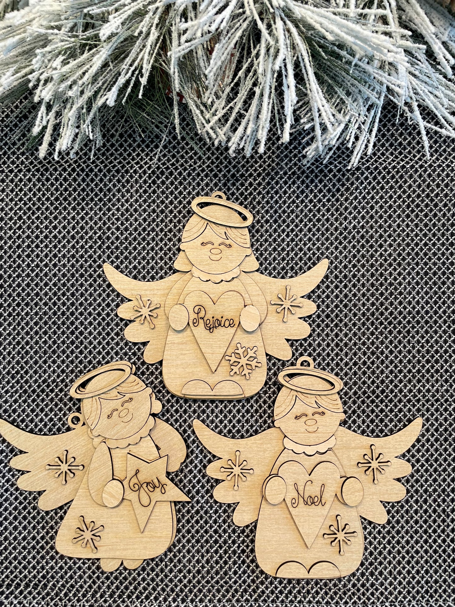 2122 -Ornaments - Angels 3 Piece Bundle  (DIY - You paint them yourself)