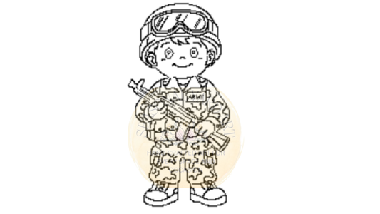 Army Boy- Digital Template Only