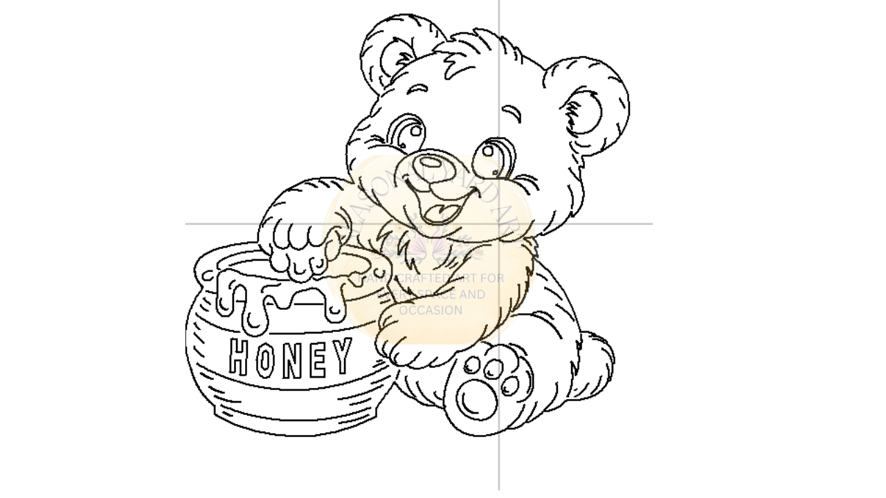Bear n Honey Pot - Digital File Only