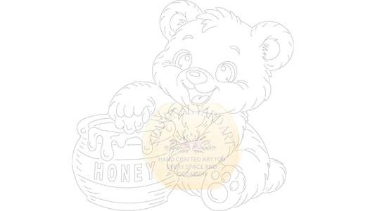 Bear n Honey Pot - Digital File Only