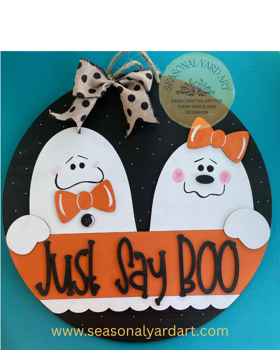 Just Say Boo Doorhanger โ Seasonal Yard Art, LLC