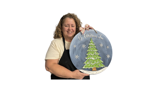 O'Christmas Tree Door Hanger KIT- with Lights  (DIY - you paint it)