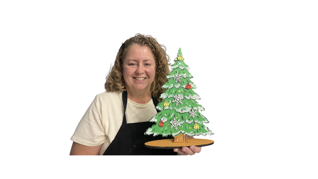 O'Christmas Tree Shelf Sitter KIT- with Lights  (DIY - you paint it)