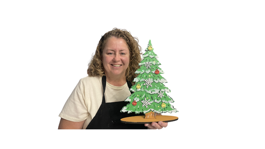 O'Christmas Tree Shelf Sitter KIT- with Lights  (DIY - you paint it)