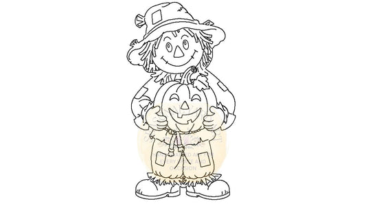 Scarecrow with Pumpkin (Digital File Only)