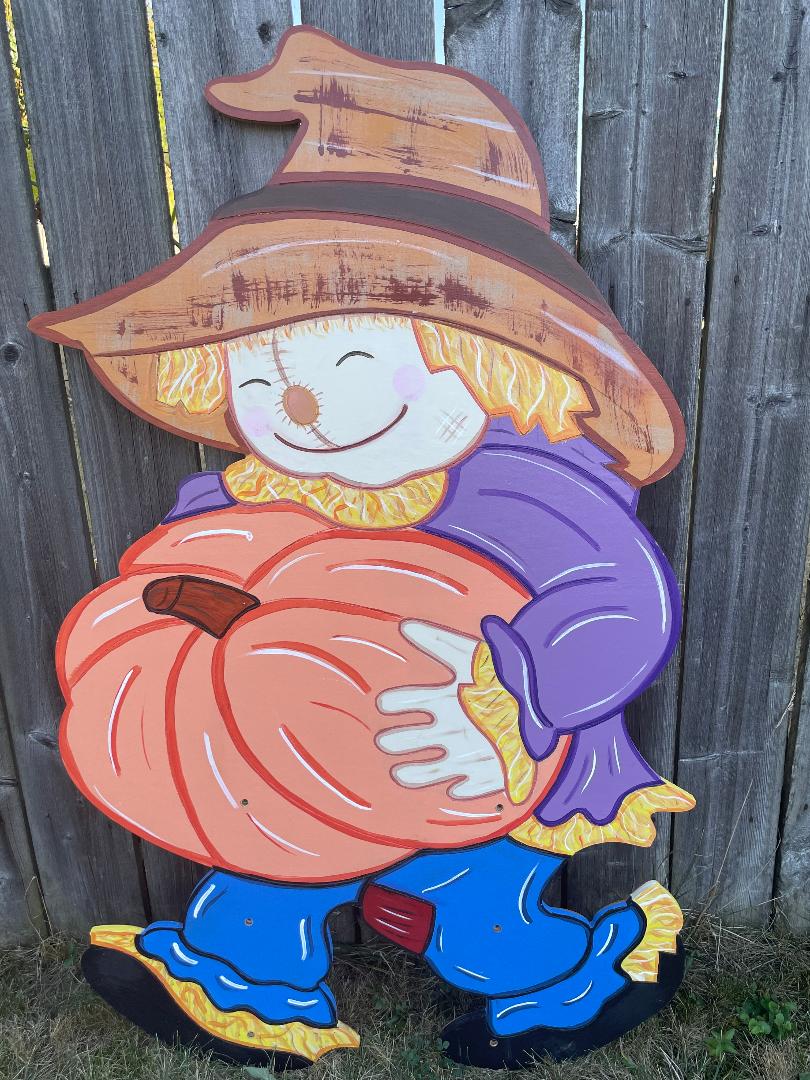 Scarecrow with Pumpkin