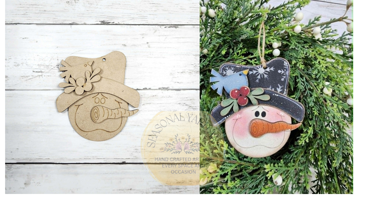 2127 -Ornaments -Snowman Ornament  (DIY - You paint it yourself)