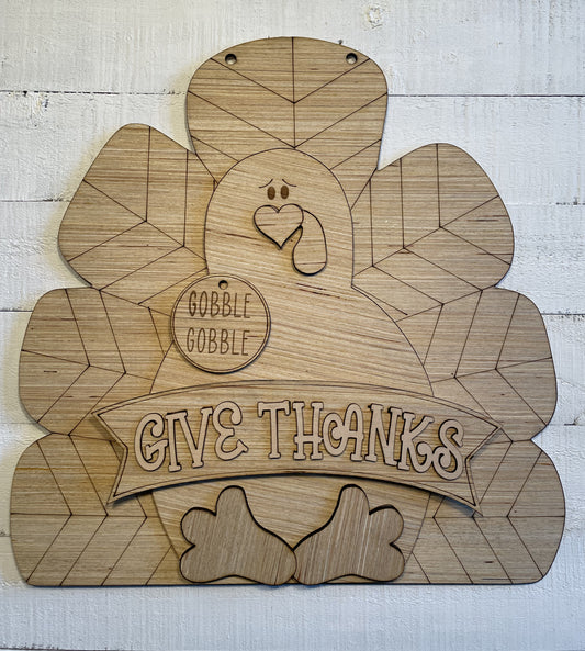 Turkey Doorhanger Blank