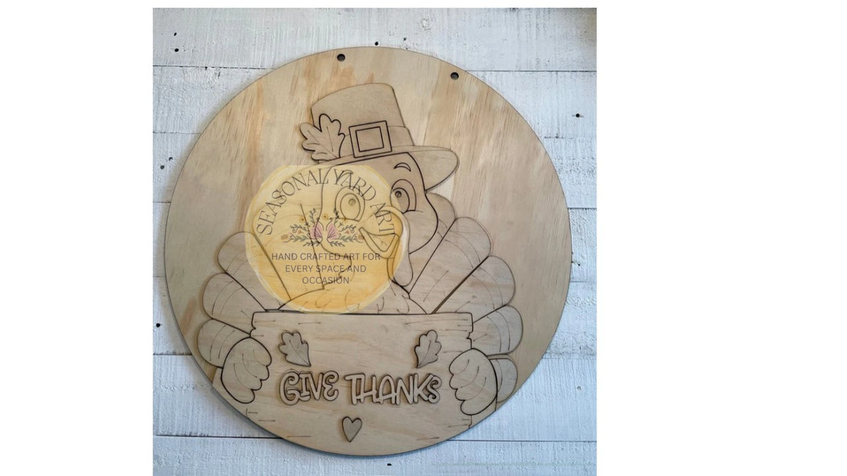 Turkey Door Hanger – DIY Thanksgiving Wood Blank