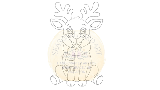 Sitting Reindeer (Digital File Only)