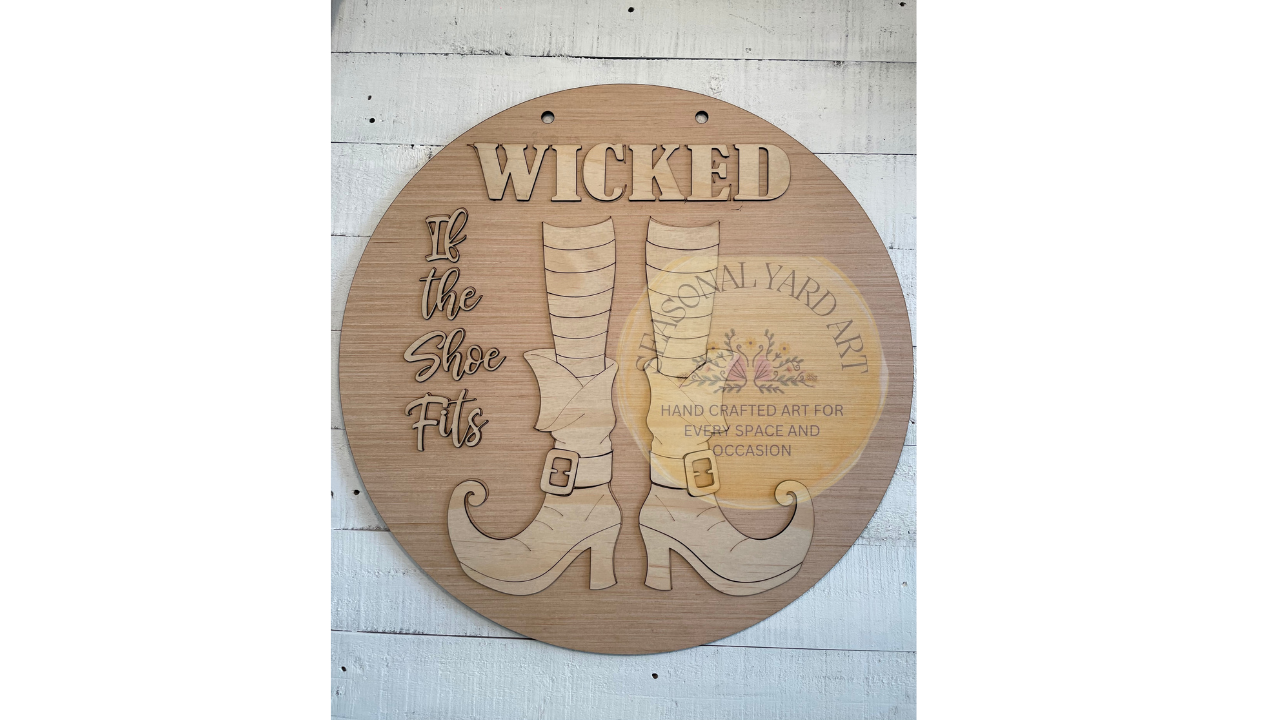 Witch Boots Door Hanger - DIY you paint it yourself