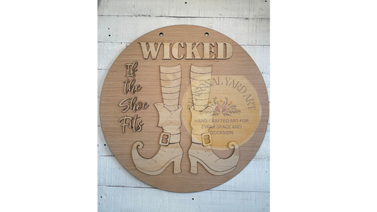 Witch Boots Door Hanger - DIY you paint it yourself