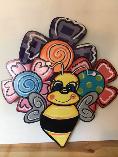 Bee with Flowers